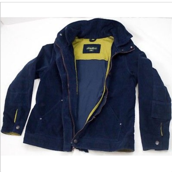Eddie Bauer Blue Corduroy Zip Button Up Jacket - Picture 5 of 8